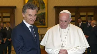 Presidente argentino Mauricio Macri y el papa Francisco.
