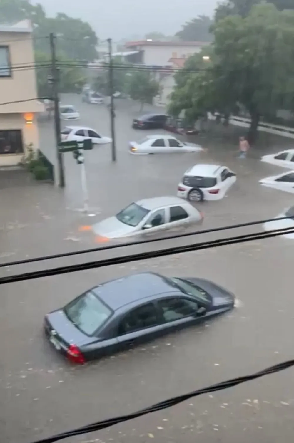 Las imágenes viralizadas muestran la magnitud de la lluvia