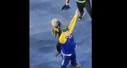 Gestos racistas de hinchas de Boca Juniors ante Palmeiras se viralizaron en las redes