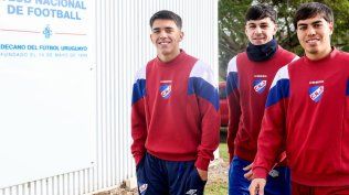 Thiago Helguera, Petit y Machado, juveniles de Nacional