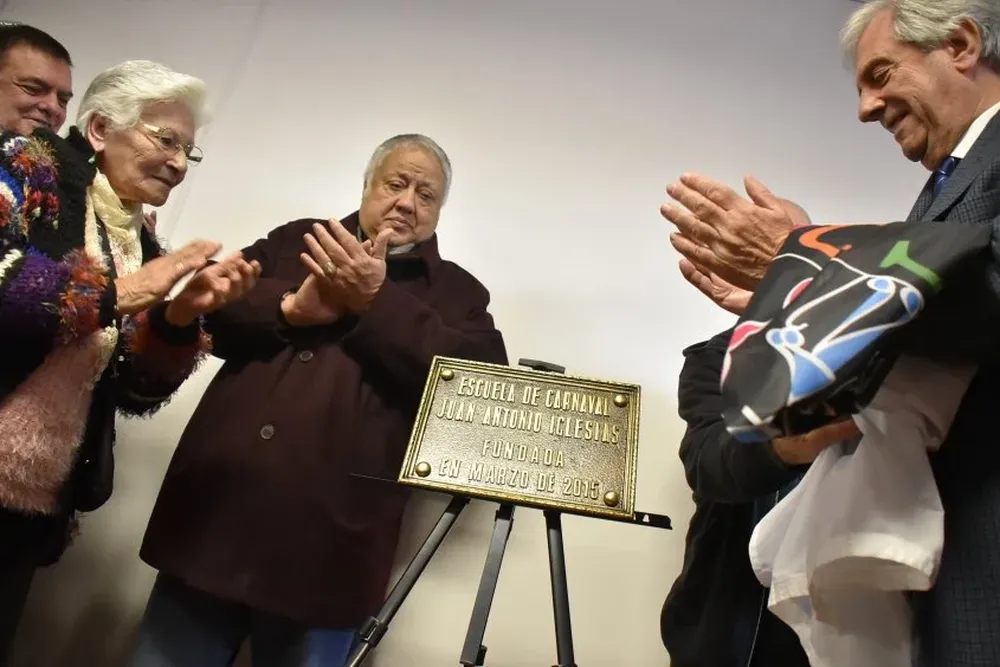 José Morgade, Ángela López de Iglesias, Enrique Espert y Tabaré Vázquez.