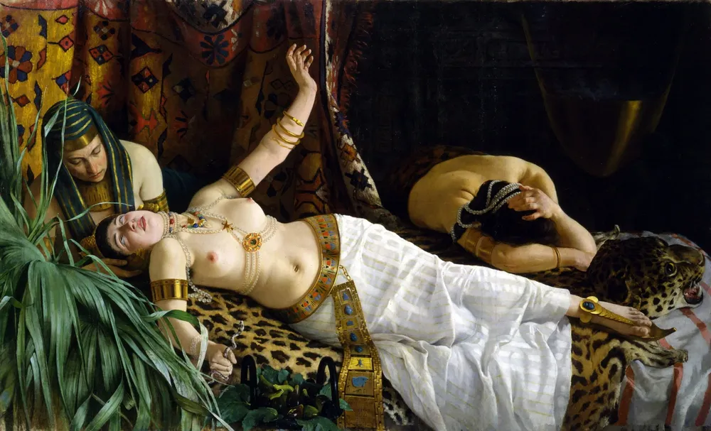 Santa Giulia de La muerte de Cleopatra, cuadro del pintor italiano Achille Glisenti, creado en 1878