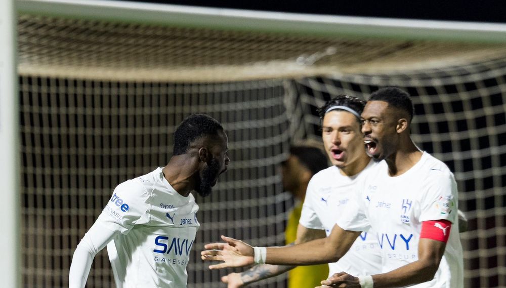 Darwin Núñez celebra junto a sus compañeros un gol de Al-Hilal