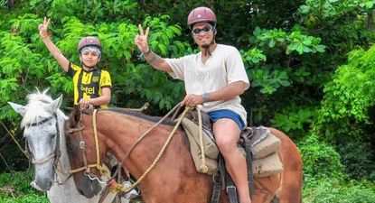 Matías Arezo está de vacaciones junto a su familia