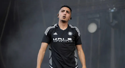 &nbsp;El cantante Morad, durante una actuación en el Share Festival, en el Parc del Fòrum.Lorena Sopêna. (Europa Press)