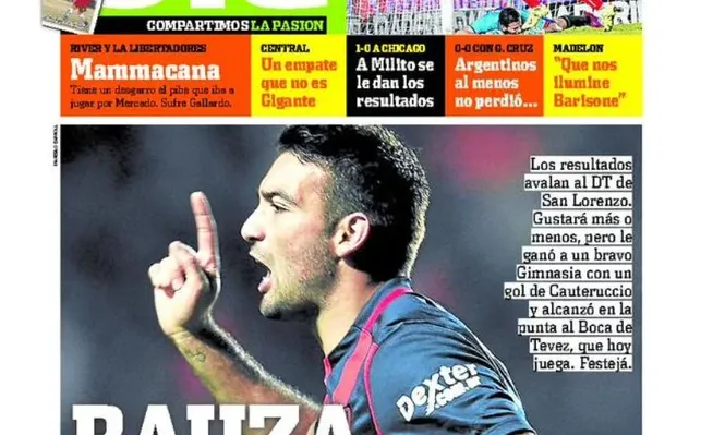 La tapa de Olé con Cauteruccio y Vera