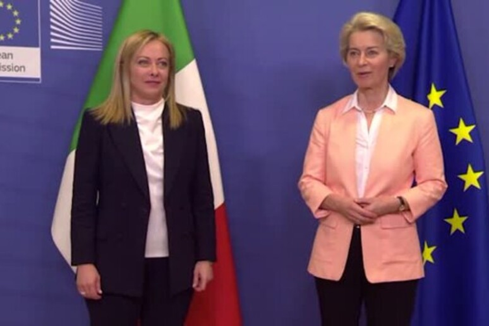 Giorgia Meloni y Úrsula Von der Leyen.