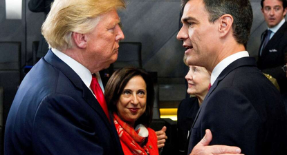 El presidente de EE.UU. Donald Trump y el presidente español, Pedro Sánchez.