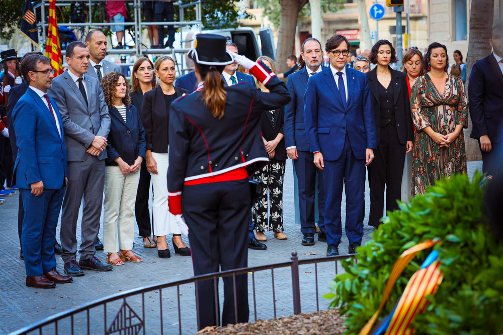 Salvador Illa encabeza el homenaje a Rafael Casanova