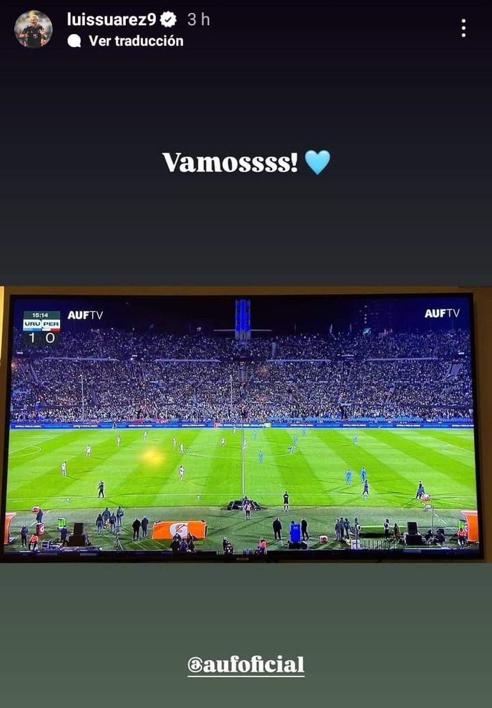 Las felicitaciones de Luis Suárez a la selección uruguaya 
