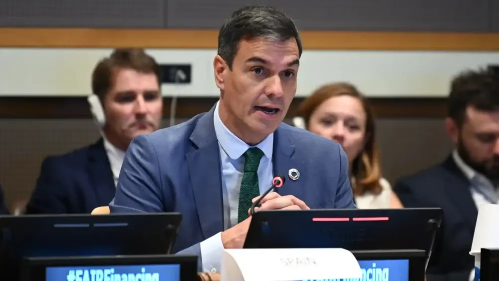 El presidente del Gobierno en funciones, Pedro Sánchez, ante la ONU.