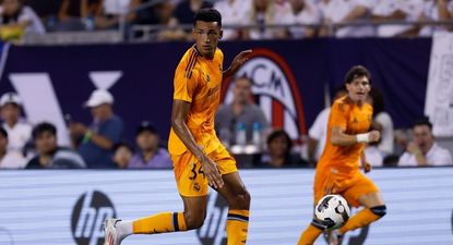 Álvaro Rodríguez en la pretemporada de Real Madrid