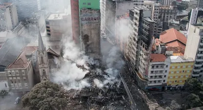 Se desplomó un edificio de 24 pisos en San Pablo y hay al menos un muerto