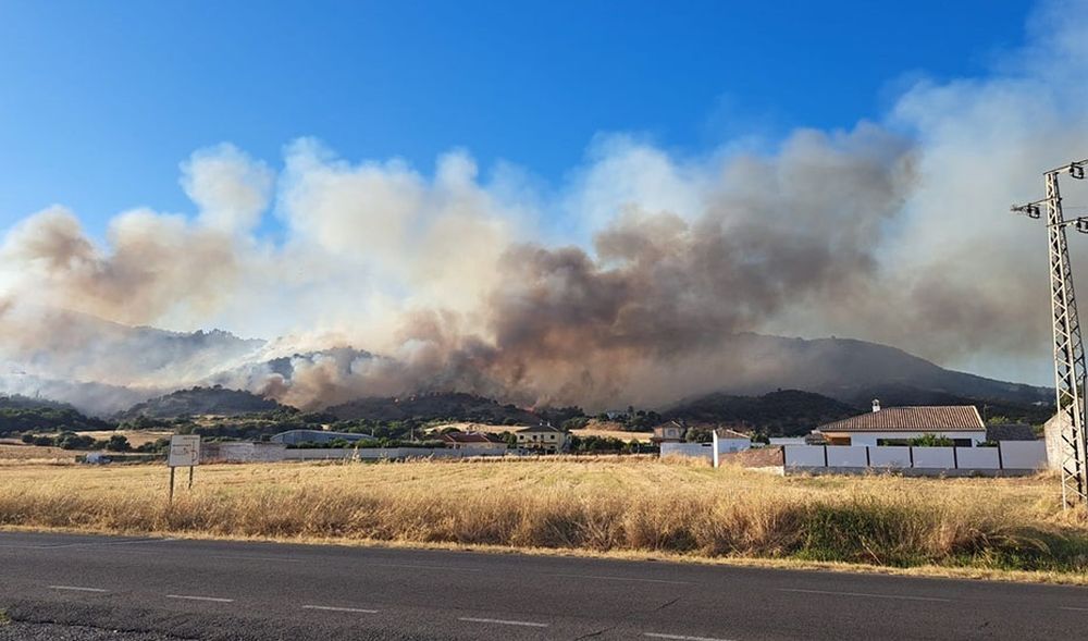 Incendio forestal declarado en las faldas de la Sierra de Córdoba. (EP)