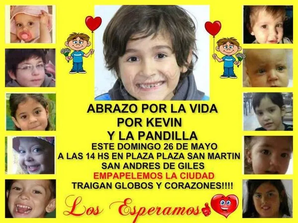 La imagen es de una de las tantas campañas que se organizan por los niños que necesitan trasplantes