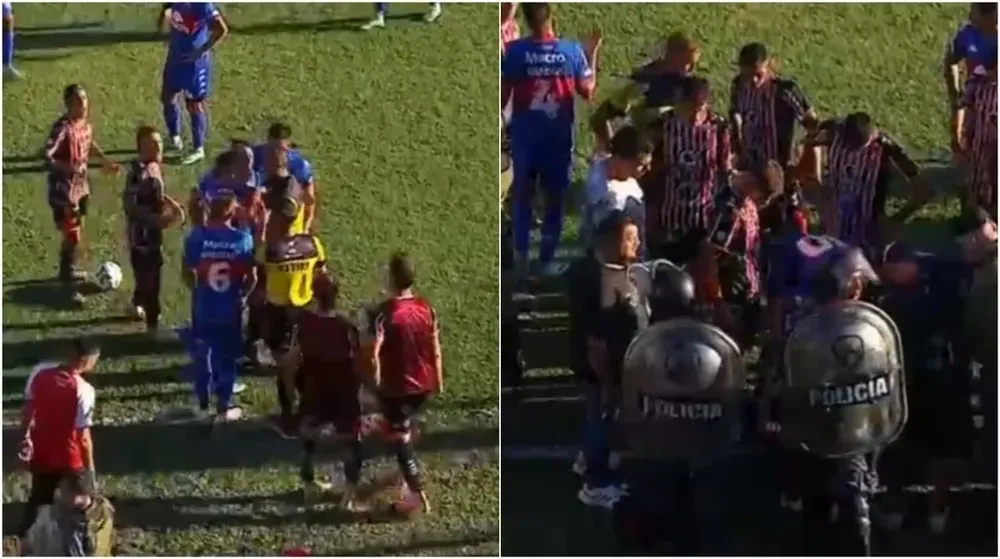 Una brutal agresión obligó a suspender el partido Tigre - Chacarita