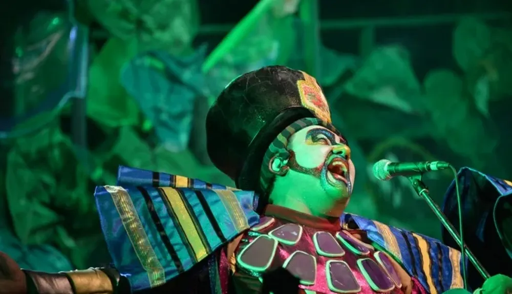 Integrante de la murga Diablos Verdes