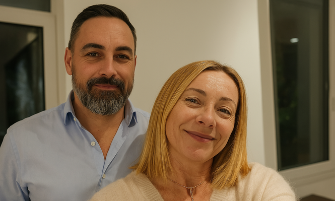 Santiago Abascal se reúne con Giorgia Meloni y alaba su Gobierno en tiempos convulsos