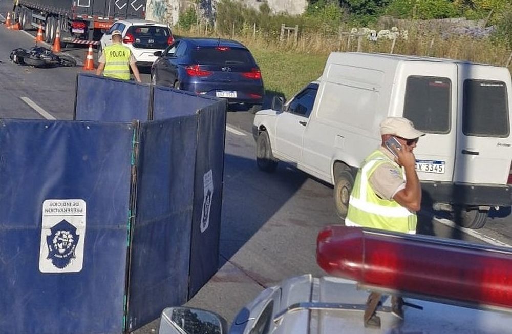 Trabajo de la Policía en el lugar del accidente