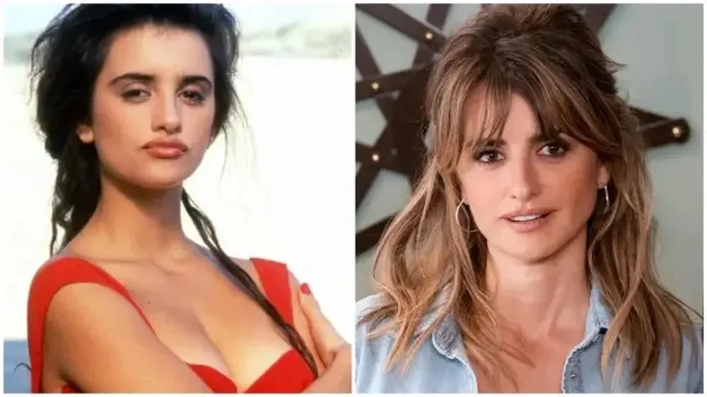 Penélope Cruz, adolescente en Jamón Jamón, y bella en la actualidad.