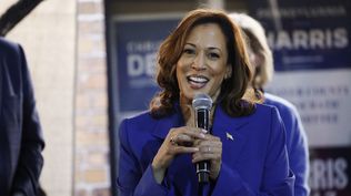 Kamala Harris en una parada de campaña en Pennsylvania