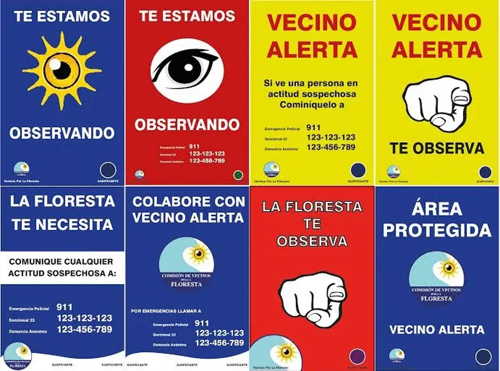 Diseño de los carteles que la Comisión de Vecinos por la Floresta colocará en el balneario