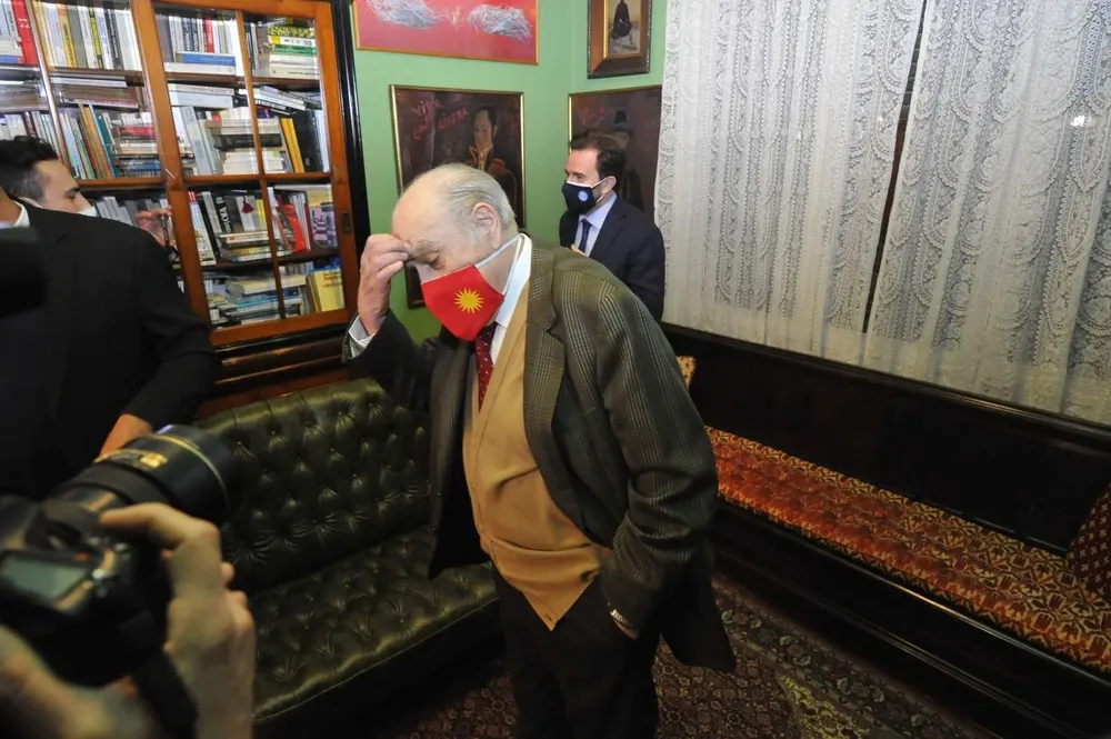 Julio María Sanguinetti acompañó este viernes a Cardoso en una conferencia de prensa