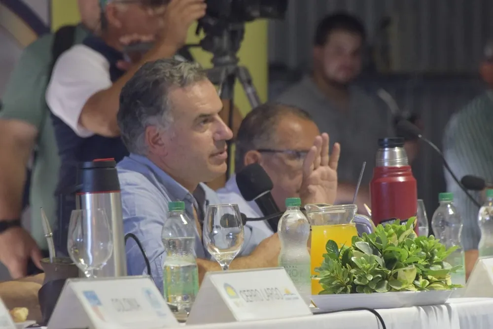 Yamandù Orsi, intendente de Canelones, durante el Congreso de Intendentes en Expoactiva.