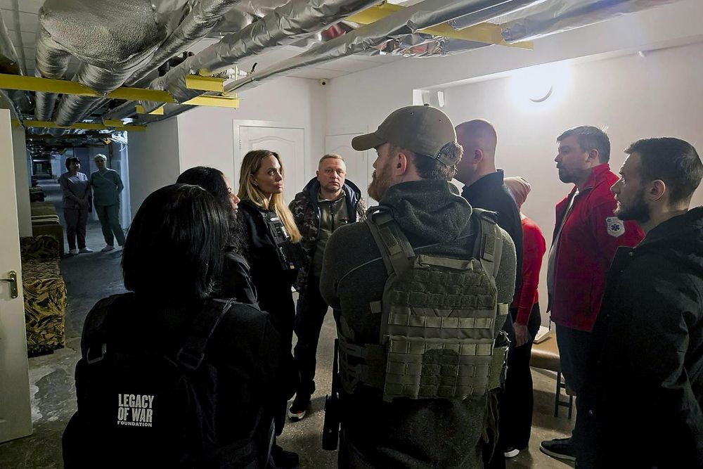 Angelina Jolie en Ucrania. EFE.