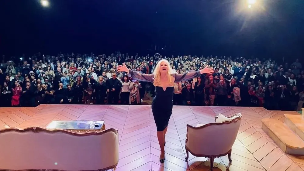 Susana Giménez en una función de Piel de Judas