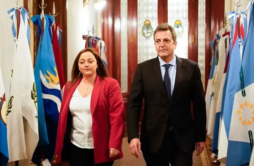 Cecilia Moreau y Sergio Massa