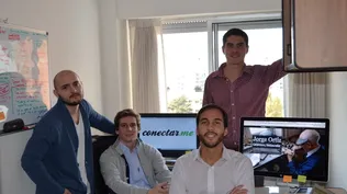 Los socios Augusto Schiavi, Gastón Menéndez, Marcus Lundstedt y Alejandro Brubacher