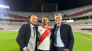 Sebastián Boselli junto a su papá y representante