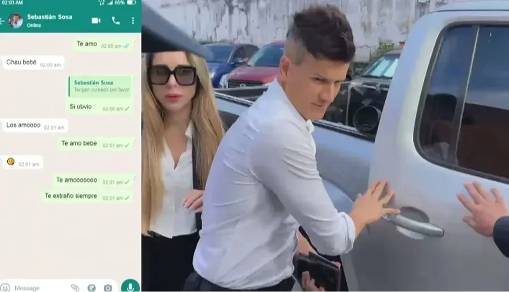 Difunden los chats que Sebastián Sosa le envió a su esposa mientras estaba en el hotel