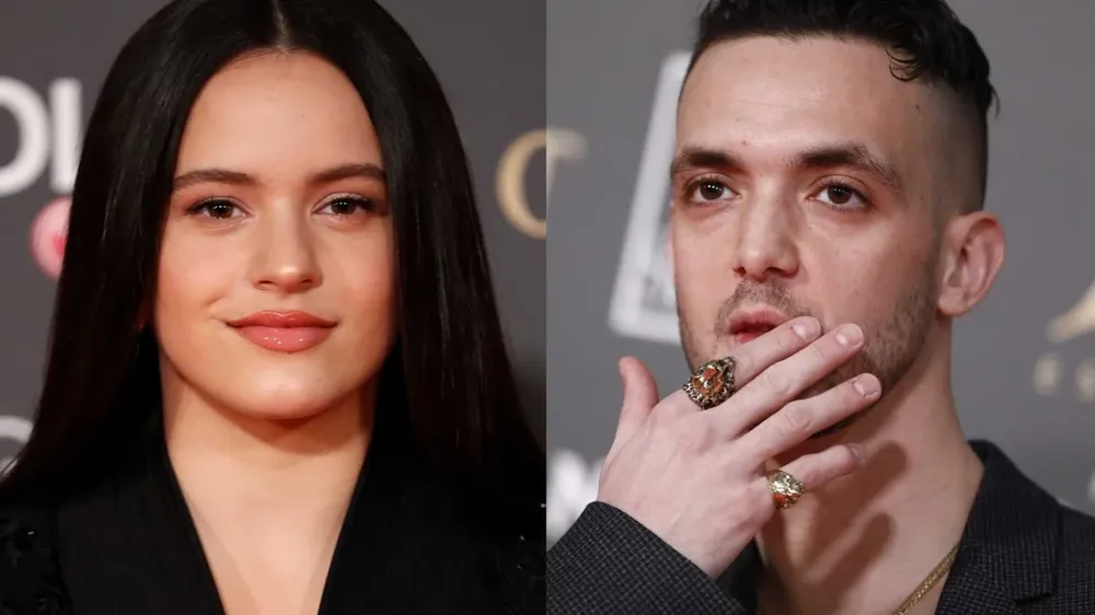 Los cantantes españoles, Rosalía y C. Tangana.