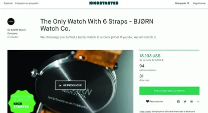 Presentación de la última campaña de Bjorn en Kickstarter. 