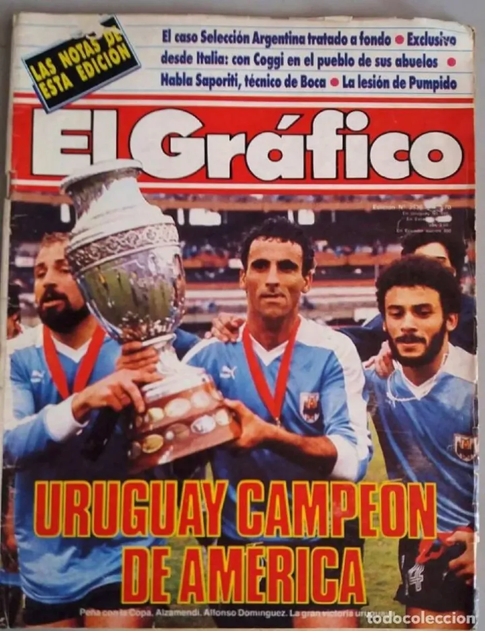 De León y Ostolaza en la tapa cuando Nacional ganó la Intercontinental de 1988