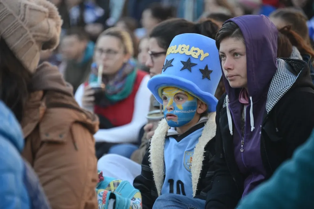 Hinchas de la selección uruguaya