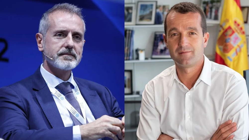 Los presidentes de Telefónica, Marc Murtra, e Indra, Ángel Escribano