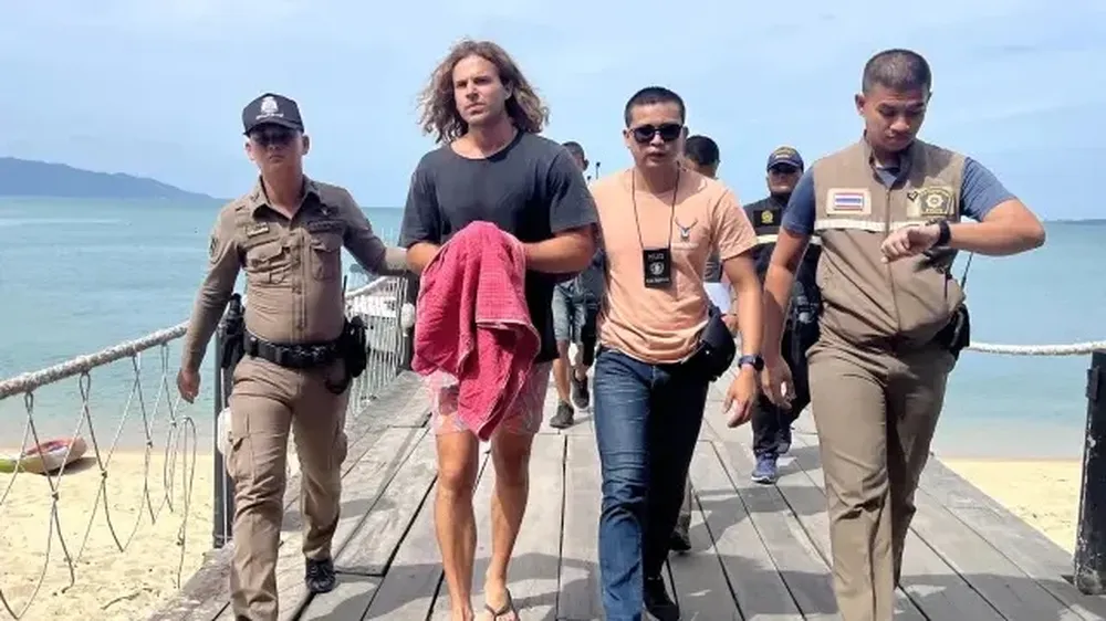 Daniel Sancho, tras ser apresado en Tailandia.