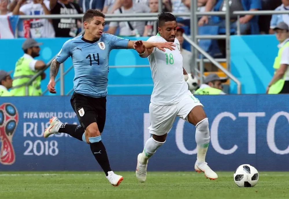 Lucas Torreira frente a Arabia Saudita