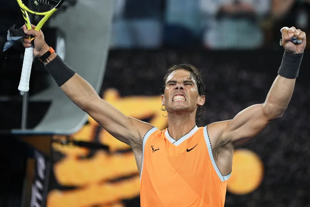 El festejo de Nadal tras meterse en semis