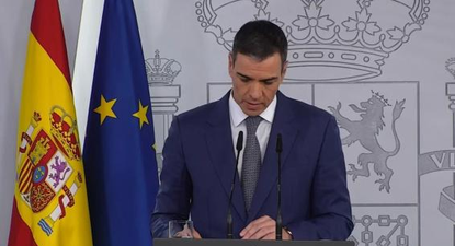 El presidente del Gobierno español, Pedro Sánchez, en su segundo mensaje tras el apagón.