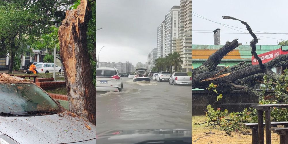 Ciclón extratropical en Uruguay
