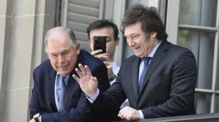 El presidente electo Javier Milei junto a Gerardo Werthein.