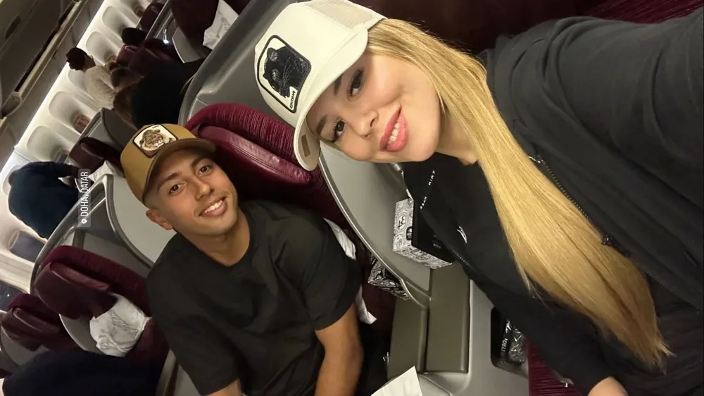 Fabricio Díaz y su novia Martina