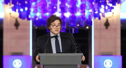 Javier Milei en el acto de cambio de nombre del CCK.