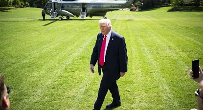 Donald Trump, en los jardines de la Casa Blanca.