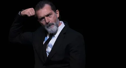 Banderas antes de recibir un premio honorífico en el Festival de Málaga