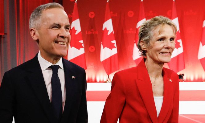 Mark Carney y su esposa Diana Fox.